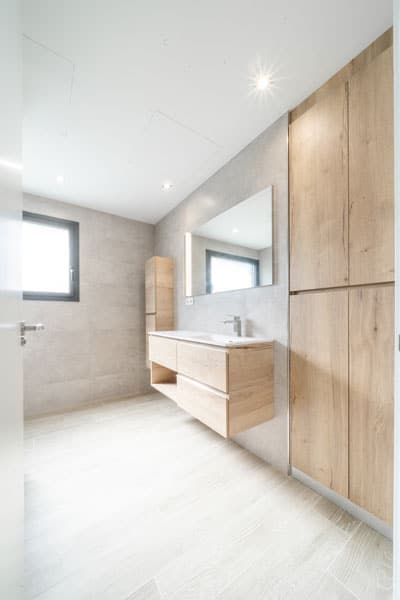 Lavabo en vivienda unifamiliar