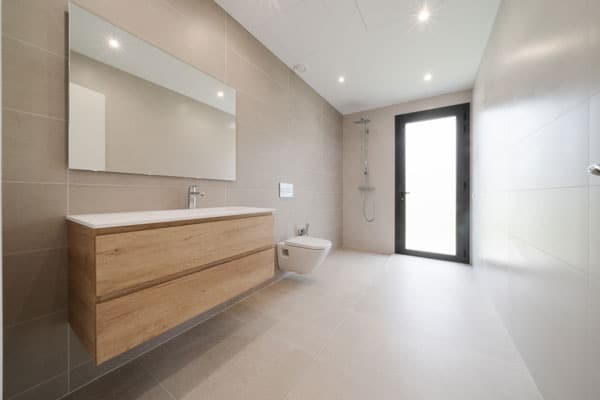 Lavabo en vivienda unifamiliar saludable