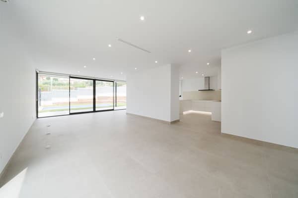 Salón-comedor en vivienda saludable