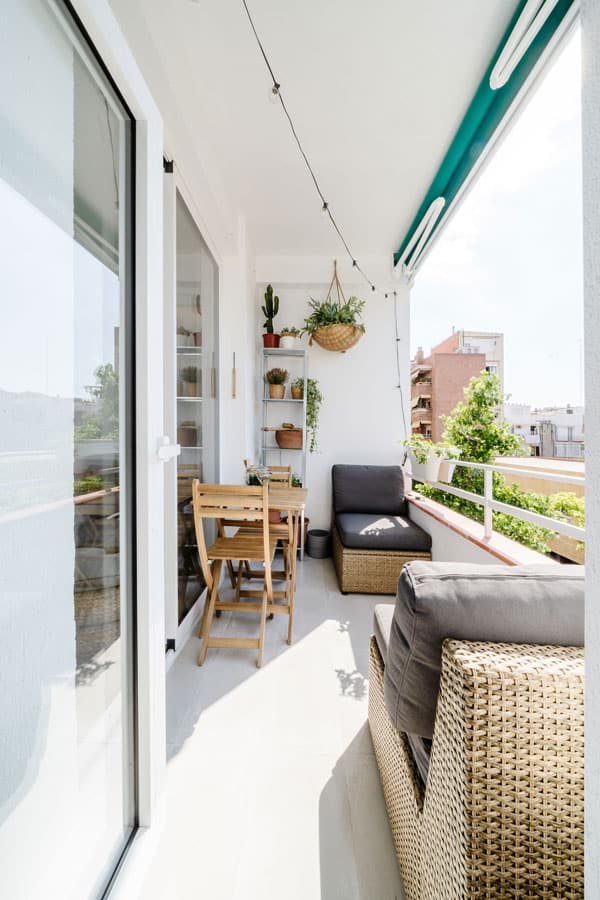Terraza en reforma integral piso de Barcelona