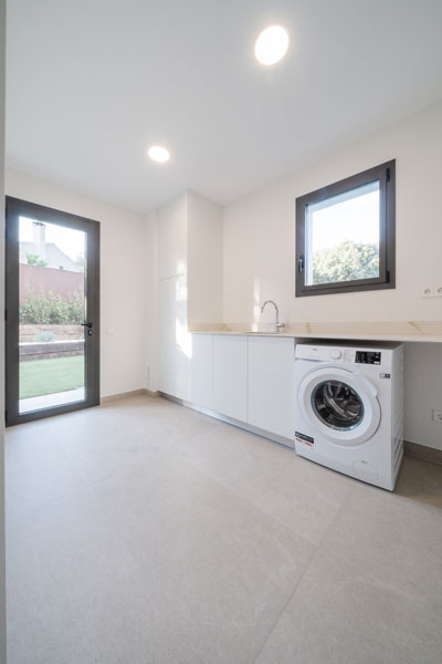 Lavadero en vivienda unifamiliar saludable
